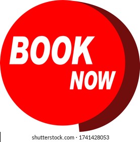 red vector banner book now 