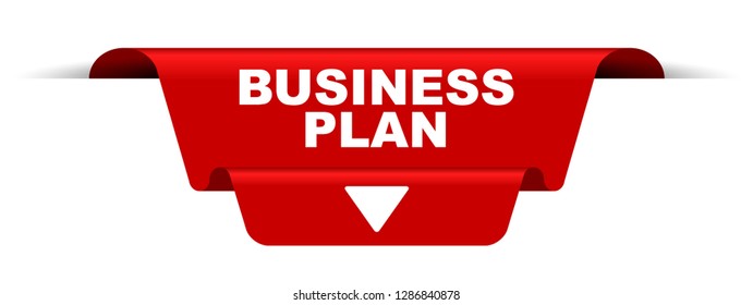red vector banner business plan