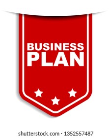 red vector banner business plan