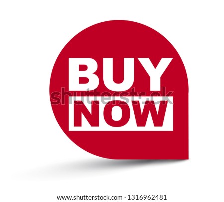 red vector banner buy now