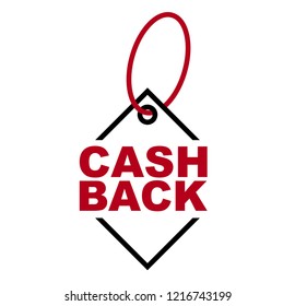 red vector banner cash back