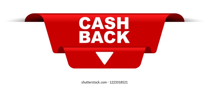 red vector banner cash back