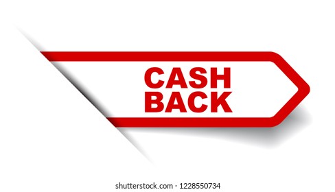 red vector banner cash back