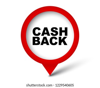 red vector banner cash back