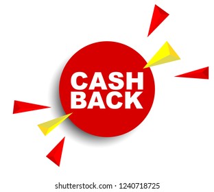 red vector banner cash back