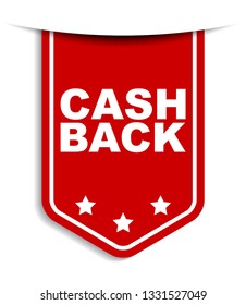 red vector banner cash back