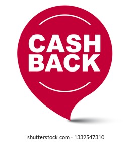 red vector banner cash back