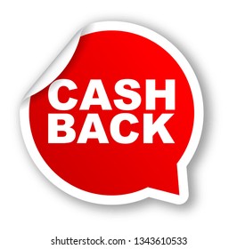 red vector banner cash back
