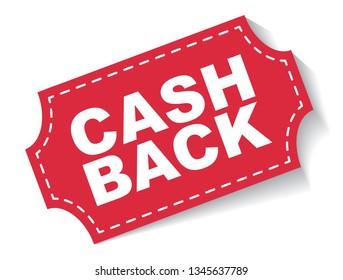 red vector banner cash back