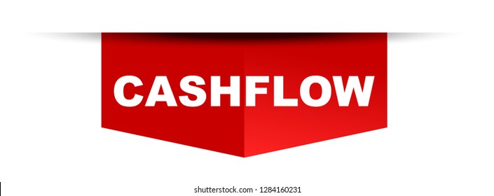 red vector banner cashflow