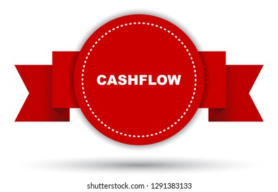 red vector banner cashflow