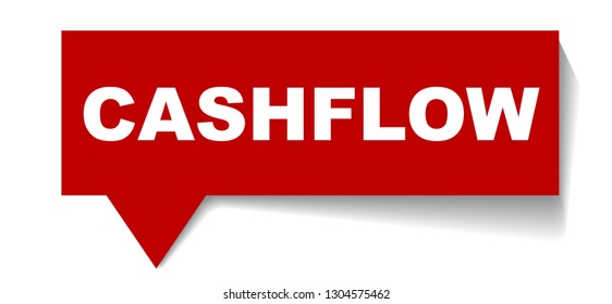 red vector banner cashflow