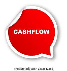 red vector banner cashflow