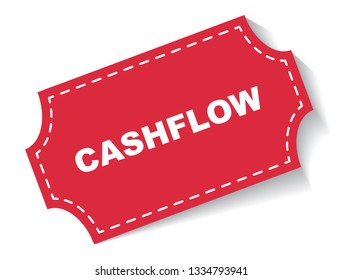 red vector banner cashflow