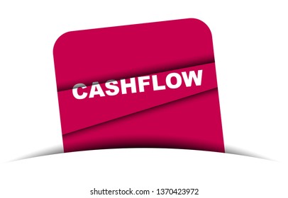 red vector banner cashflow