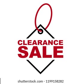 red vector banner clearance sale