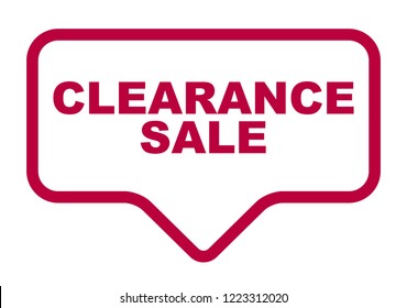 red vector banner clearance sale