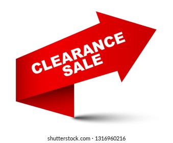 red vector banner clearance sale
