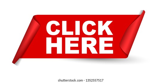 red vector banner click here
