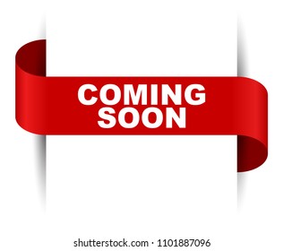red vector banner coming soon