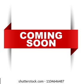 red vector banner coming soon