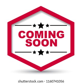 red vector banner coming soon