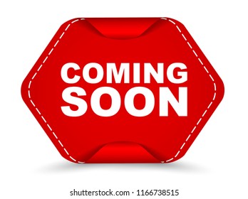 red vector banner coming soon