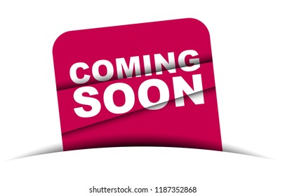red vector banner coming soon