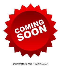 red vector banner coming soon