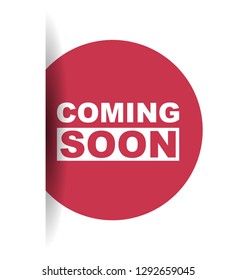 red vector banner coming soon