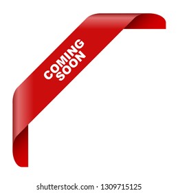 red vector banner coming soon