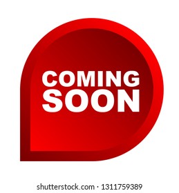 red vector banner coming soon