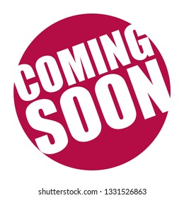 red vector banner coming soon
