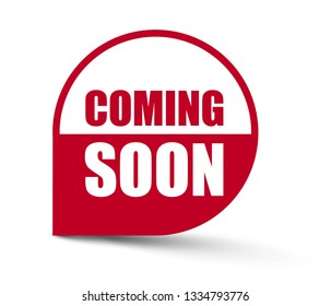 red vector banner coming soon