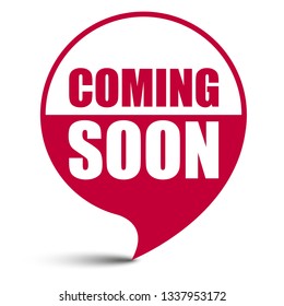 red vector banner coming soon