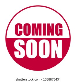 red vector banner coming soon