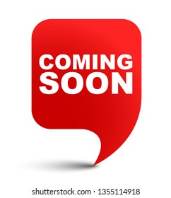 red vector banner coming soon