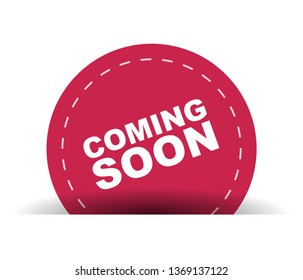 red vector banner coming soon
