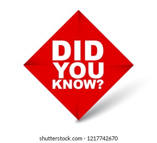 red vector banner did you know
