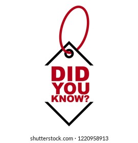 red vector banner did you know