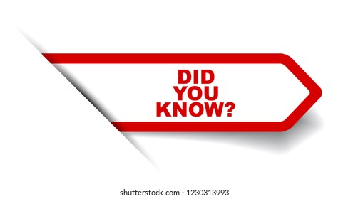 red vector banner did you know