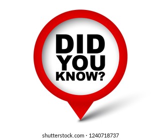 red vector banner did you know