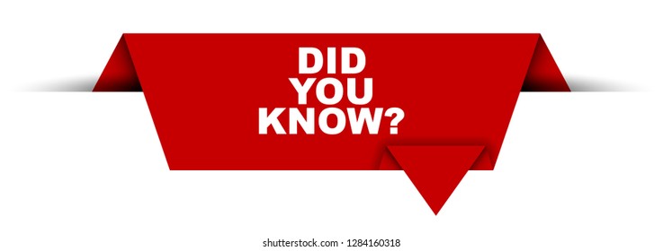 Red Vector Banner Did You Know