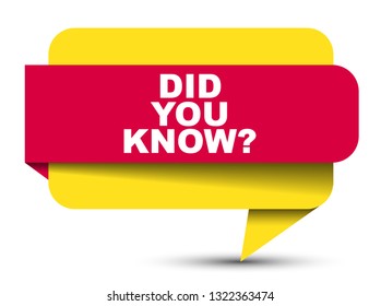 red vector banner did you know
