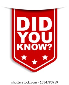 red vector banner did you know