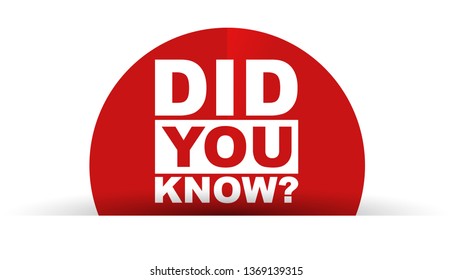 red vector banner did you know
