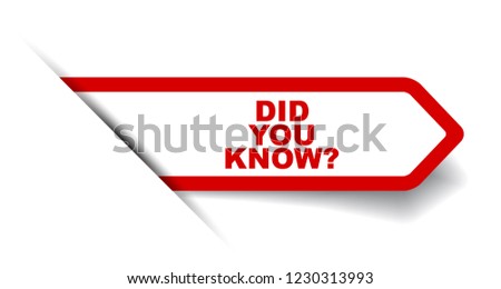 red vector banner did you know