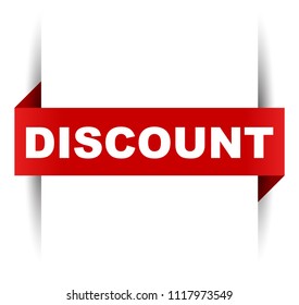 red vector banner discount