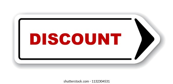 red vector banner discount
