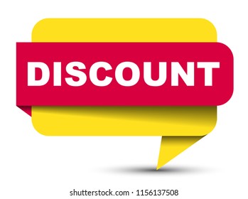 red vector banner discount